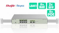Switch Ruijie/Reyee 8p. Giga PoE+ 2xSFP cloud Managed 125W