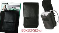 Bolsa para câmaras digitais em pele negra