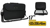 Maletín para portátil 17" 420mm x 306mm x 46mm poliéster Negro