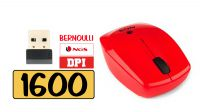 Rato óptico Wireless NGS Bernoulli mini até 1600 dpi vermelho