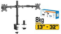 Suporte de secretária articulado para 2 monitores LCD/TFT