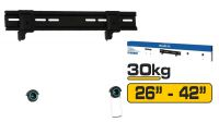 Suporte de parede fixo 26-43" máx. 30Kg preto
