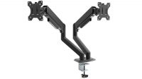 Suporte mesa aperto 2 monitores gás 15"-32" 2x10Kg. preto