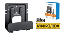 Suporte de parede para caixas mídia (140x128x47 - 76mm) 5Kg preto