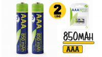 Pilha Energine recarregável Ni-MH AAA 1.2V 850mAh (2)