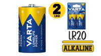 Pila LR20 Varta alcalina 1.5V blister (2unid.)