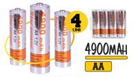 Pila AA recargable R6 Ni-MH 4900mAh en blister (4unid.)