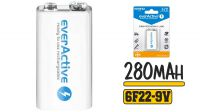 Pila 6F22 / LR22 recargable EverActive 9V 320mAh