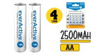 Pila AA recargable R6 2600mAh Ni-MH en blister (4unid.) lista para usar