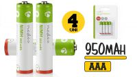 Pila AAA recargable 950mAh Ni-MH en blister (4unid.)