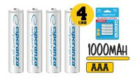 Pila recargable AAA 1000mAh Ni-MH en blister (4unid)