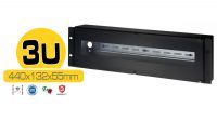 Compartimento 19" DIN 440x132x55mm 3U preto