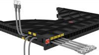 Bandeja organizadora de cables red rack 19" 24 puertas 482x352x42 mm Negro