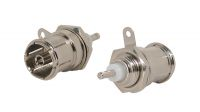 Conector PHASAK COAXIAL PUSH Jack RG58 para soldar em chassis