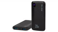 Powerbank USB bateria 10000mAh USB-C 2xUSB-A QC3.0 3A preto