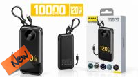 Powerbank USB bateria 10000mAh  USB-C - USB-A lightning max.3Amp preto