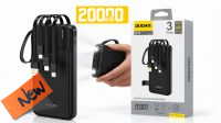 Powerbank USB bateria 20000mAh  USB-C -USB-A  USB-Micro lightning max.2Amp preto