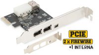 Tarjeta PCI-E Firewire 1394a x 2 + 1 mini firewire 6 pines