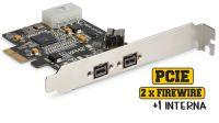 tarjeta PCI-E Firewire 1394b  (2 + 1 puertos 9 pines)