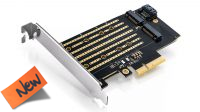 Controladora PCI-E 3.0 Gen3x4  M.2 M-key/ M.2 B-Key NVMe/Sata  SSD