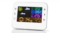 Estación metereológica Wireless LCD color inf. temperatura y humedad, despertador
