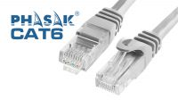 Cable de red UTP PHASAK Cat. 6 CCA 26AWG Gris