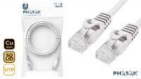 Cable de red UTP PHASAK Cat.6 CU Gris