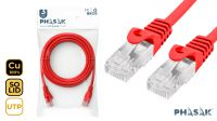 Cable de Red UTP Phasak Cat.6 CU Rojo