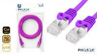 Cable de red UTP Phasak Cat.6 CU Violeta