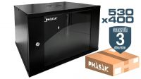 PHASAK ECO
Rack Mural PHASAK 19" Eco · 530 x 400 mm · Desmontado (Flat Pack) con puerta de vidrio