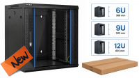 Rack mural Phasak desmontado Doble cuerpo 600x600 Negro