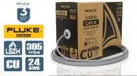 Bobina cable UTP Cat6 sólido Phasak CU (CPR Cca) AWG24 Fluke LSZH 305m