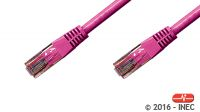 Cable de red UTP PHASAK Cat. 5E Rosa 7m