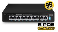 Switch 8p. 10/100Mb/s PoE+2 Uplink IEEE802.3at/af PoE+/PoE