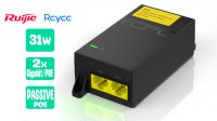 Alimentador Inyector POE+ Ruijie/Reyee 52V 30W Gigabit con fuente alimentación