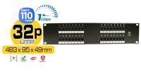 Painel de transferência 19" Cat. 5E UTP 32 x RJ45