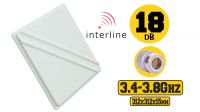 Antena Interline WiMax direccional de panel 18 dBi 3.4-3.8 GHz