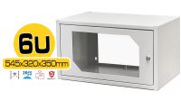 Armário mural 19" 6U 305 x 550 x 350 mm bege