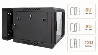Rack mural desmontado Cuerpo Doble 600x600 Negro