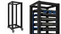 Armario Rack Bastidor  19"  27U  Negro  600x800  Estructura abierta Desmontado