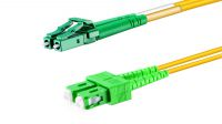 Cable de fibra óptica SM OS2 9/125 LC/APC - SC/APC DX LSZG Amarillo