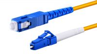 Cable de fibra óptica SM OS2 9/125 SC/UPC-LC/UPS SX LSZH Amarillo 1m