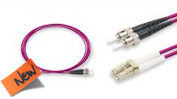 RL 3403 : Cable de fibra óptica MM OM4 50/125 LC-ST/UPC DX LSZH Violeta 2m (3 m)