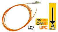 Cabo de fibra óptica MM OM2 50/125 LC/UPC sem terminação 0.9mm LSZH 2m