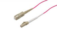 Cable de fibra óptica MM OM4 50/125µ LC - SC/UPC SX LSZH Violeta 3 m