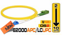 RL 8302 : Cable de fibra óptica SM OS2 9/125µ E2000®/APC -LC/UPC DX 10m (2 m)