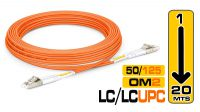 Cabo fibra óptica MM OM2 50/125µ(3mm)  LC/UPC - LC/UPC  DX LSZH laranja