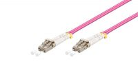 Cable de fibra óptica DX 50/125 OM4 LC-LC UPC Violeta
