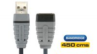 Cabo de extensão Bandridge USB A-A 2.0 M/F 4.5m