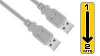 Cable USB tipo A-A Gris
